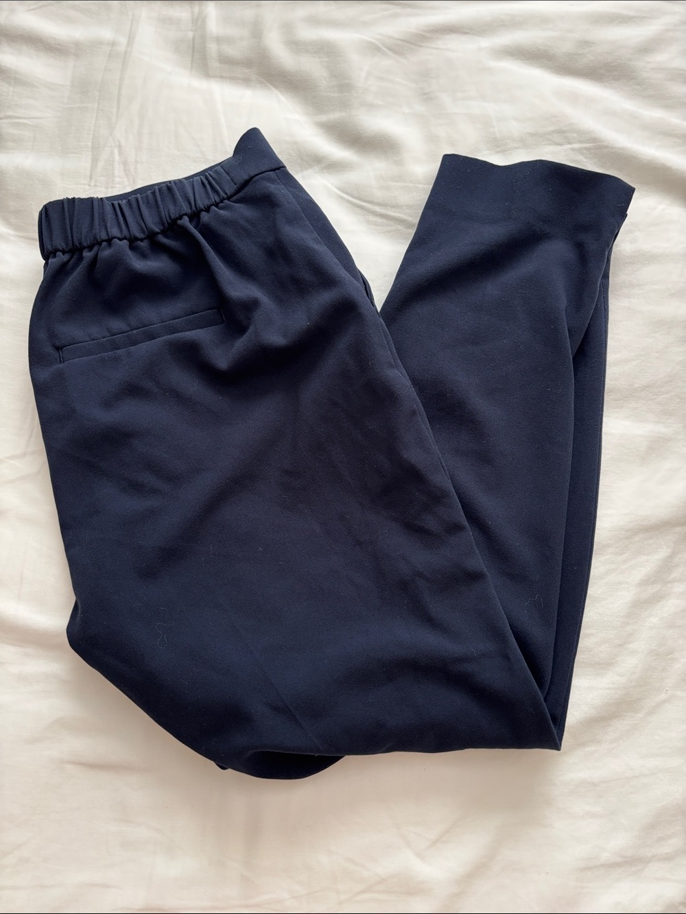 Banana Republic Navy Elastic-Waist Capri Pants